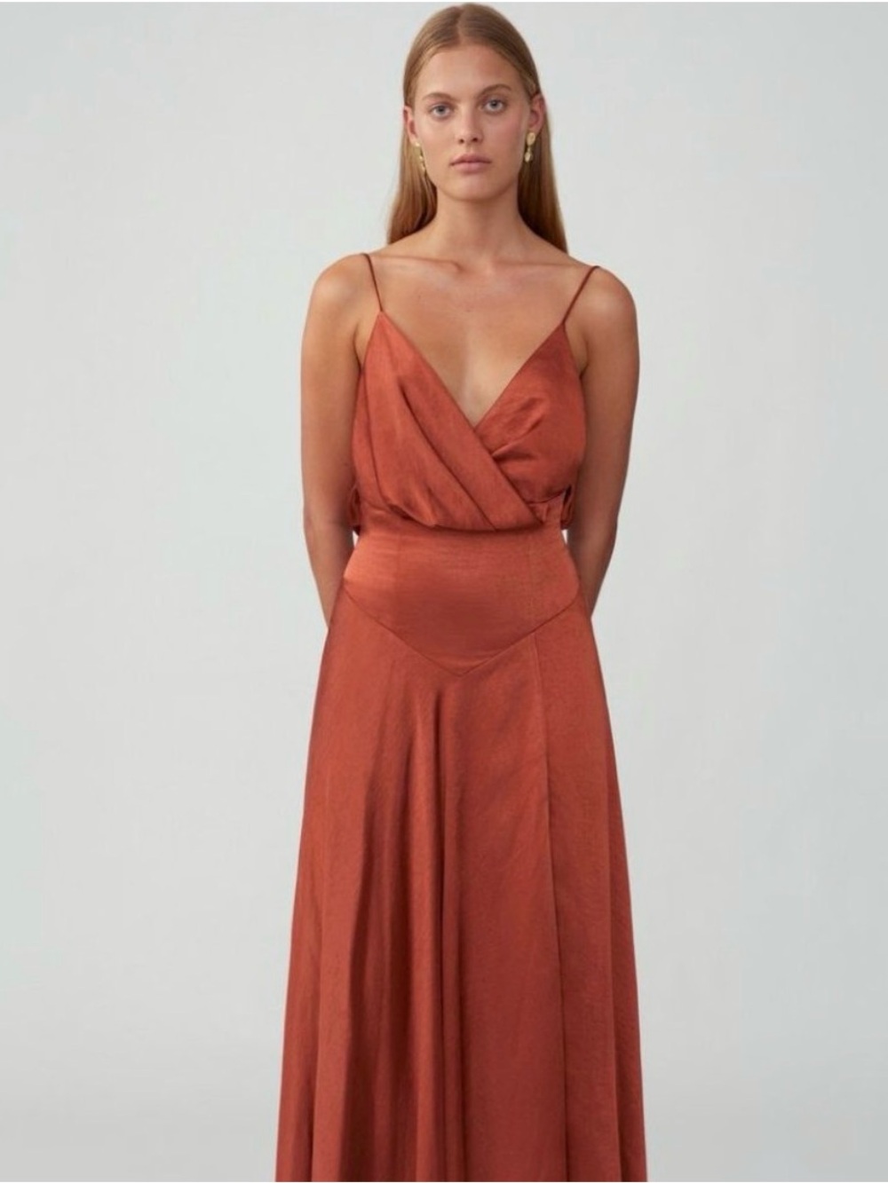 Fame and Partners Rust Maxi Dress